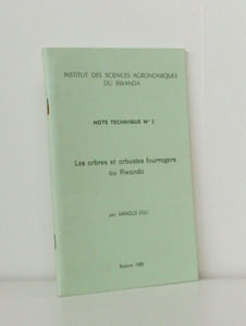 Institut des Sciences agronomiques du Rwanda. Note technique n°2 : Les arbres et arbustes fourragers au Rwanda