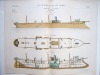 Aide-Mémoire d'Artillerie Navale. Planches. 2e Livraison 1879 (Chapitre VI : Renseignements sur les navires) : Planche 35 : Croiseurs de 3ème Classe. ...