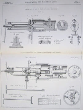 Aide-Mémoire d'Artillerie Navale. Planches. 2e Livraison 1875 (Annexe au Mémorial de l'artillerie de la marine) : [ 18 planches dont 9 en couleurs ] ...