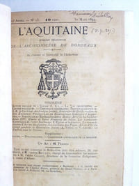 Histoire de la Terreur à Bordeaux (2 Tomes - Complet, avec L.A.S. de l'auteur) [ Relié avec : ] L'historien Bernadau. Notes biographiques et bibliographiques (1762-1852) [ Dédicacé par l'auteur - Relié avec : ] Eloge de Aurélien Vivie (1827-1903) par MM. Borde de Fortages, Marion et Baillet