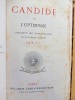 Candide ou l'Optimisme.. M. de V. ; VOLTAIRE