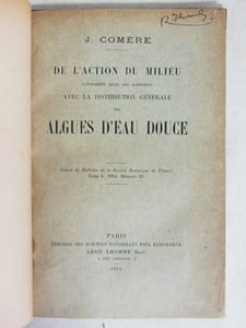 De l'action du Milieu considérée dans ses rapports avec la distribution générale des Algues d'Eau Douce.