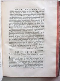 Exercice des Commerçans, contenant des Assertions Consulaires sur l'Edit du mois de Novembre 1563, le titre XVI de l'Ordonnance du mois d'Avril 1667; ensemble sur l'Edit du mois de Janvier 1718, portant établissement d'une Jurisdiction Consulaire en la Ville de Valenciennes : Avec les Déclarations interprétatives, & des Arrêts de Règlement.