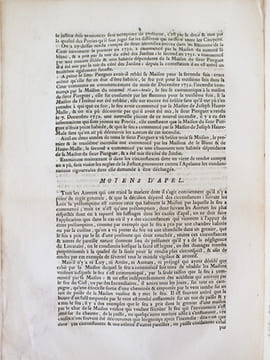 Mémoire Signifié, pour Dame Marie-Joseph Pierguet, épouse séparée quant aux biens du Sieur Marquis de Blanchefort, Appellante d'une Sentence renduë au ...