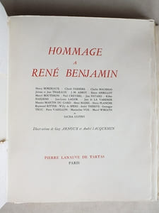 Hommage à René Benjamin