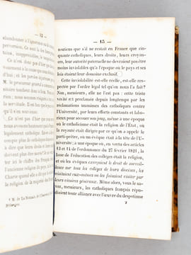 Défense de l'Ecole Libre devant la Cour des Pairs (Septembre 1831). Du devoir des Catholiques dans la question de la Liberté d'enseignement (Novembre ...