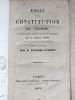 Essai sur la Constitution de l'Homme, considérée dans ses rapports avec les objets extérieurs.. COMBE, George (1788-1858)