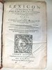 Lexicon Iuridicum. Iuris Rom. simul et Pontificii a Doctoribus  item et practicis in Schola atque foro usitatarum vocum Penus. . SCHARDIUS, Simonius ; ...