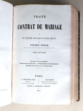 Traité du Contrat de Mariage ou du Régime des Biens entre Epoux (3 Tomes - Complet) Tome 1 : Régime de Droit Commun ; Tome 2 : Régimes Conventionnels ...