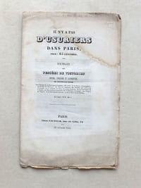 Il n'y a pas d'Usuriers dans Paris.