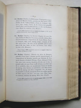 Catalogue de la Bibliothèque de Feu Mr. Albert Bélinac (2 Parties - complet) Première Partie : Très Beaux Livres Modernes recouverts de Superbes ...