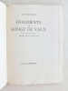 Fragments du Songe de Vaux, avec un tableau final de Pierre-Louis Matthey.. LA FONTAINE, Jean de ; (MATTHEY, Pierre-Louis)