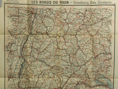 Cartes Taride. Grande Carte Routière. Les Bords du Rhin (3 Cartes - Complet) Les Bords du Rhin. N°26 : De Cologne à Mayence ; N°27 : De Mayence à ...