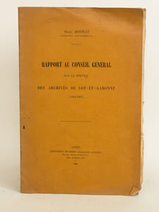 Rapport au Conseil Général sur le Service des Archives de Lot-et-Garonne [ 1904-1905 ]
