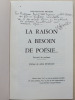 La raison a besoin de poésie - Recueil de poèmes [ exemplaire dédicacé par l'auteur ]. RIGAUDIE, Abbé Roger-Lucien ; RUDELLE, Alain (préf.)