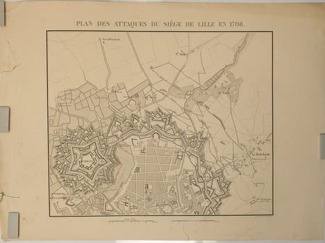 Plan des Attaques du Siège de Lille en 1708 [ tiré de l'Atlas des Mémoires Militaires relatifs à la Succession d'Espagne sous Louis XIV. Extraits de ...