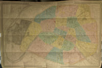 Plan géométral de Paris et de ses agrandissements à l'échelle d'un millimètre pour 10 m (1/10 000). [ Plan de Paris en couleurs - 1869 ]