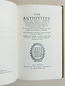 Les Antiquités de Castres, avec le rôle des principaux cabinets et autres raretés de l'Europe.