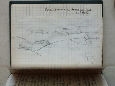 Section d'Etudes des Gîtes Minéraux. Service Géologique du Maroc. Rabat. Carnet de Bled commencé le 12 novembre 1955. [ On joint : ] Notes de terrain 1953-1959