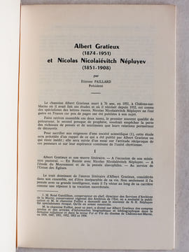 Albert Gratieux (1874-1951) et Nicolas Nicolaïevitch Népluyev (1851-1908). PAILLARD, Etienne