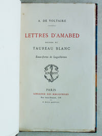 Lettres d'Amabed suivies du Taureau Blanc.