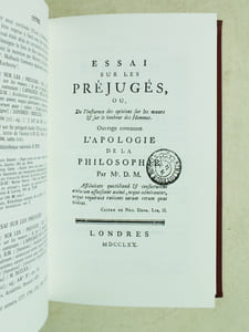 Bibliographie descriptive des écrits du Baron d'Holbach