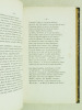 Bibliographie Romantique. Catalogue anecdotique et pittoresque des éditions originales des oeuvres de Victor Hugo - Alfred de Vigny - Prosper Mérimée ...