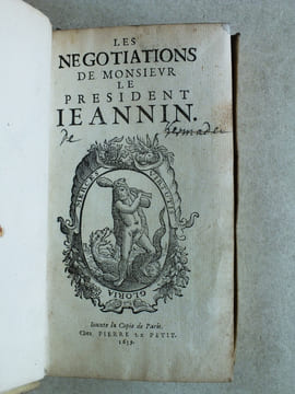 Les Négotiations de Monsieur le Président Ieannin (Tome 1 seul) [ Les Négociations de Monsieur le Président Jeannin ]. JEANNIN, Pierre
