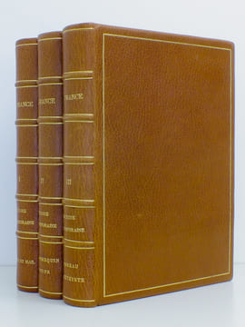 [ Lot de 10 titres reliés plein maroquin ] La rôtisserie de la Reine Pédauque ; Thaïs ; Monsieur Bergeret à Paris ; Les Dieux ont soif ; L'Orme du ...