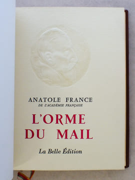 [ Lot de 10 titres reliés plein maroquin ] La rôtisserie de la Reine Pédauque ; Thaïs ; Monsieur Bergeret à Paris ; Les Dieux ont soif ; L'Orme du ...