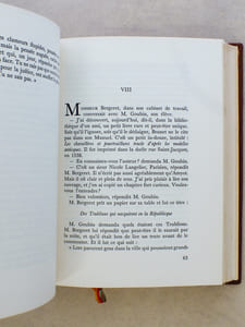 [ Lot de 10 titres reliés plein maroquin ] La rôtisserie de la Reine Pédauque ; Thaïs ; Monsieur Bergeret à Paris ; Les Dieux ont soif ; L'Orme du Mail ; Le Mannequin d'Osier ; L'anneau d'améthyste ; Le crime de Sylvestre Bonnard ; Les contes de Jacques Tournebroche ; Le Lys Rouge