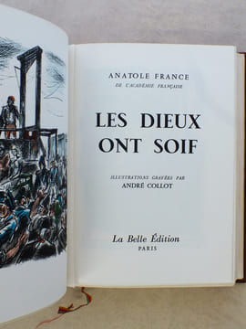 [ Lot de 10 titres reliés plein maroquin ] La rôtisserie de la Reine Pédauque ; Thaïs ; Monsieur Bergeret à Paris ; Les Dieux ont soif ; L'Orme du ...
