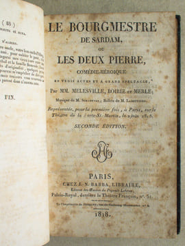 [ Recueil de Comédies en Prose : ] L'Homme gris, Comédie en trois actes et en prose ; Le Bourgmestre de Sardam, ou Les Deux Pierre, Comédie-Héroïque ...