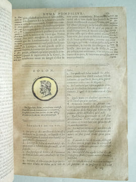 Les Vies des Hommes Illustres Grecs et Romains (2 Tomes - Complet) Comparées l'une avec l'autre par Plutarque de Chéronée, translatée par M. Jacques ...