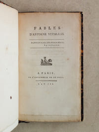 Fables d'Antoine Vitallis [ édition originale ]