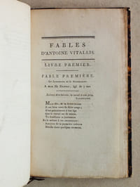 Fables d'Antoine Vitallis [ édition originale ]