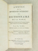 Abrégé de la Mythologie Universelle ou Dictionnaire de la Fable [ exemplaire aux  armes du Lycée Impérial de Paris ]. NOEL, Fr.