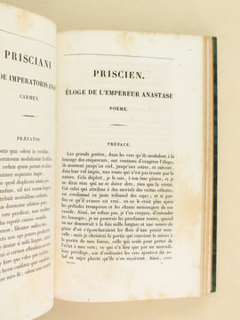 Poésies de Priscien. La Périégèse. Les poids et mesures. Eloge d'Anastase. [ Suivi de : ] Préceptes médicaux de Serenus Sammonicus [ Avec : ] Macer ...