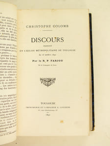 [ Recueil de 14 discours, panégyriques et oraisons funèbres ] Discours prononcé à N.-D.-des-Victoires le jour du couronnement de l'Image de la Sainte Vierge (9 juillet 1853) par le R.P. Alphonse Corail [ Suivi de : ] Panégyriques des Bienheureux Martyr dominicains et Jésuites Pierre Sanz et ses Compagnons OP, Adolphe d'Acquaviva et ses Compagnons, S.J. prononcés dans l'Eglise Métropolitaine de Toulouse les9, 10 et 11 avril 1894 par le R.P. Crozes, le R.P. Van den Brule et S.G. Mgr de Rovérié de Cabrières Evêque de Montpellier [ Suivi de : ] Christophe Colomb. Discours prononcé en l'Eglise Métropolitaine de Toulouse le 16 octobre 1892 par le R.P. Farjou [ Suivi de : ] Le Bienheureux Pierre Sanz et ses Compagnons, Martyrs de l'Ordre de Saint Dominique. Panégyrique prononcé dans l'Eglise primatiale Saint-André de Bordeaux le 15 Novembre 1893, par le R.P. Farjou [ Suivi de : ] Saint Thomas d'Aquin. La Science et la Sainteté. Panégyrique de Saint Thomas d'Aquin de l'ordre de Saint Dominique prononcé par Monseigneur Gastaldi Archevêque de Turin [ Suivi de : ] Discours prononcé par le R.P. Caussette le 3e jour du triduum des fêtes de la béatification du B. Pierre Lefèvre (3 février 1874) [ Suivi de : ] Discours prononcé aux Fêtes publiques de La Trappe de N.-D. du Désert le jour de Saint Bernard (1874) par le R.P. Caussette. Saint Bernard & son oeuvre [ Suivi de : ] Panégyrique de l'Abbé Louis Beaulieu missionnaire en Corée martyrisé le 8 mars 1866 prononcé dans l'Eglise de Langon le 2 mai 1867 [ Suivi de : ] Eloge funèbre de Charles-Théodore Baudry, Evêque de Périgueux et de Sarlat, prononcéà Périgueux le 16 juin 1863 par Mgr. Landriot. Seconde édition [ Suivi de : ] Oraison funèbre de Monseigneur J.-B.-A. George-Massonnais Evêque de Périgueux prononcée par Mgr l'Evêque de Poitiers [ Suivi de : ] Oraison funèbre de Monseigneur Darboy Archevêque de Paris, fusillé à La Roquette par ordre de la Commune le 24 mai 1871. Prononcé dans l'Eglise métropolitaine de Notre-Dame le mardi 18 juillet 1871 par le R.P. Adolphe Perraud [ Suivi de : ] Oraison funèbre de Monseigneur de La Bouillerie prononcée par S. G. Mgr. Gaspard Mermillod le 11 septembre 1882 dans l'Eglise primatiale de Bordeaux [ Suivi de : ] Eloge funèbre historique du T.R.P. Dominique de St-Joseph Général des Carmes-Déchaussés et Restaurateur de son ordre en France, de nos jours, prononcé dans l'Eglise du Noviciat du Brousseyle 11 août 1870 par le R.P. Alexis-Louis de Saint-Joseph [ Suivi de : ] Oraison funèbre de Notre Tr-s-Saint-Père le Pape Pie IX par le R.P. Henri Vadon. Deuxième édition
