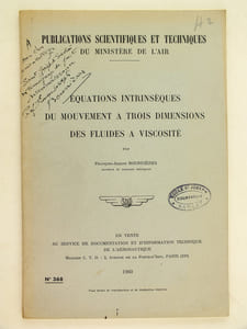 Équations intrinsèques du mouvement à trois dimensions des fluides à viscosité. [ Livre dédicacé par l'auteur ]