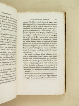 Essai historique sur la Révolution d'Espagne et sur l'Intervention de 1823 [ Tome I - Seul paru ] [Avec une lettre autographe signée de l'auteur ]. ...
