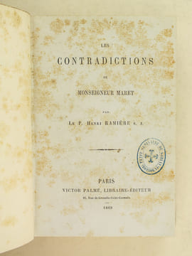 [ Mélanges théologiques ] Le Concile oecuménique et l'infaillibilité du Pontife romain, lettre pastorale adressée à son clergé par Henri Édouard, ...
