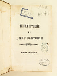 Théorie appliquée de l'art oratoire.