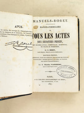 Manuel-formulaire de Tous les Actes sous Signatures Privées, en matière civile, commerciale, criminelle, de police et forestière.. BIRET, M. ; ...