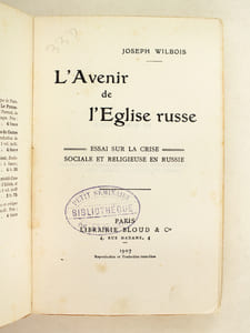 L'Avenir de l'Eglise russe. Essai sur la crise sociale en religieuse en Russie [ Edition originale ]