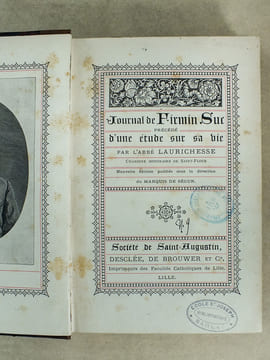 Journal de Firmin Suc précédé d'une étude sur sa vie.. LAURICHESSE, Abbé ; SUC, Firmin (1864-1887)
