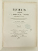 Lectures historiques à la Sorbonne et à l'Institut d'après les Archives des pays étrangers. (2 Tomes).. COMBES, François