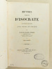 Oeuvres complètes d'Isocrate (Tome Premier). ISOCRATE ; ( CLERMONT-TONNERRE, Duc de )