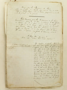 Discours pour la Bénédiction du Christ placé dans l'Eglise de Mialler [Mialet ; Miallet ] par suite des dons de MM. Profes et Barbey Cluzeau, l'un et l'autre propriétaires et membres de la Fabrique de la paroisse.