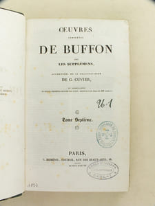Oeuvres complètes de Buffon avec les Supplémens, augmentés de la classification de G. Cuvier. Tome 7